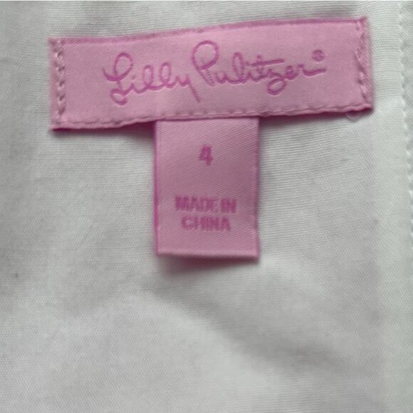 LILLY PULITZER Maybell Structured Peplum Ruffle Strapless Dress Azalea Pink-Sz 4 - Picture 8 of 8